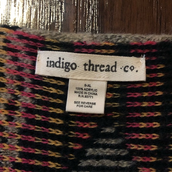 Indigo Thread Co. Multi Colored Poncho/Shawl - Picture 5 of 7